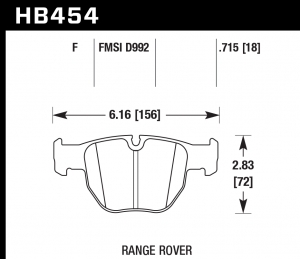 Колодки тормозные HB454F.715 HAWK HPS