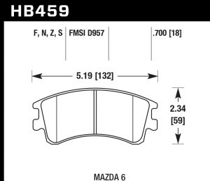 Колодки тормозные HB459Z.700 HAWK Perf. Ceramic