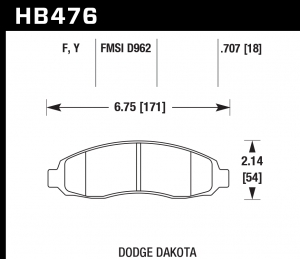 Колодки тормозные HB476F.707 HAWK HPS