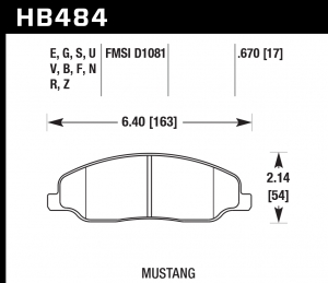 Колодки тормозные HB484Z.670 HAWK Perf. Ceramic