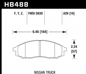 Колодки тормозные HB488Y.629 HAWK LTS