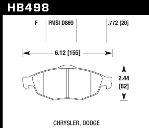 Колодки тормозные HB498F.772 HAWK HPS