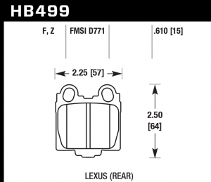 Колодки тормозные HB499F.610 HAWK HPS