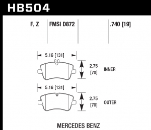 Колодки тормозные HB504Z.740 HAWK Perf. Ceramic