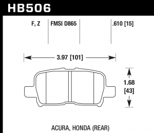 Колодки тормозные HB506Z.610 HAWK Perf. Ceramic