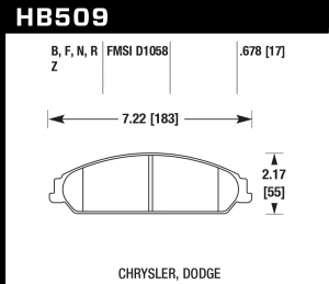 Колодки тормозные HB509R.678 HAWK Street Race