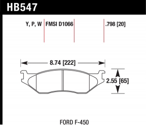 Колодки тормозные HB547P.798 HAWK SuperDuty