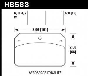 Колодки тормозные HB583H.480 HAWK DTC-05 Aerospace Dynalite .218 in. Hole 12 mm