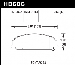 Колодки тормозные HB606B.650 HAWK Street 5.0