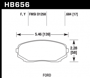 Колодки тормозные HB656F.684 HAWK HPS MAZDA CX-7, CX-9 передние