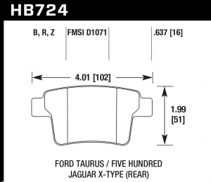 Колодки тормозные HB724B.637 HAWK HPS 5.0; 16mm