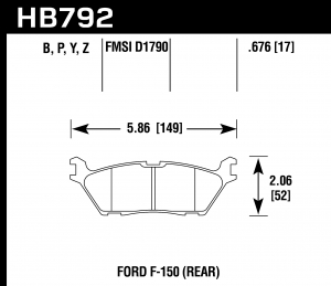 Колодки тормозные HB792B.676 HAWK HPS 5.0