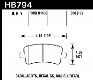 Колодки тормозные HB794Z.650 HAWK PC