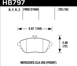 Колодки тормозные HB797N.725 ― MaxiSport Tuning