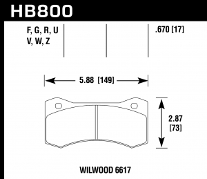 Колодки тормозные HB800F.670 HAWK HPS