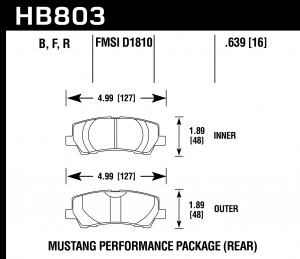 Колодки тормозные HB803B.639 HAWK HPS 5.0