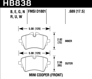 Колодки тормозные HB838E.689 ― MaxiSport Tuning