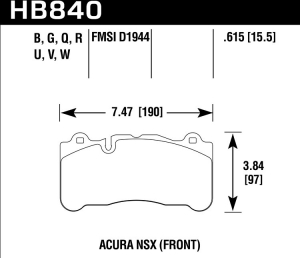 Колодки тормозные HB840W.615 ― MaxiSport Tuning