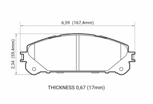 Колодки тормозные HB783F.692 HAWK HPS; перед RX350 2010-> ; HIGHLANDER 2010->