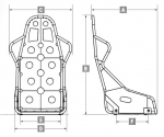 Спортивное сиденье, размер L, RACER DUO Sabelt, FIA 8855-1999 до 2027 года, RFSERACERN